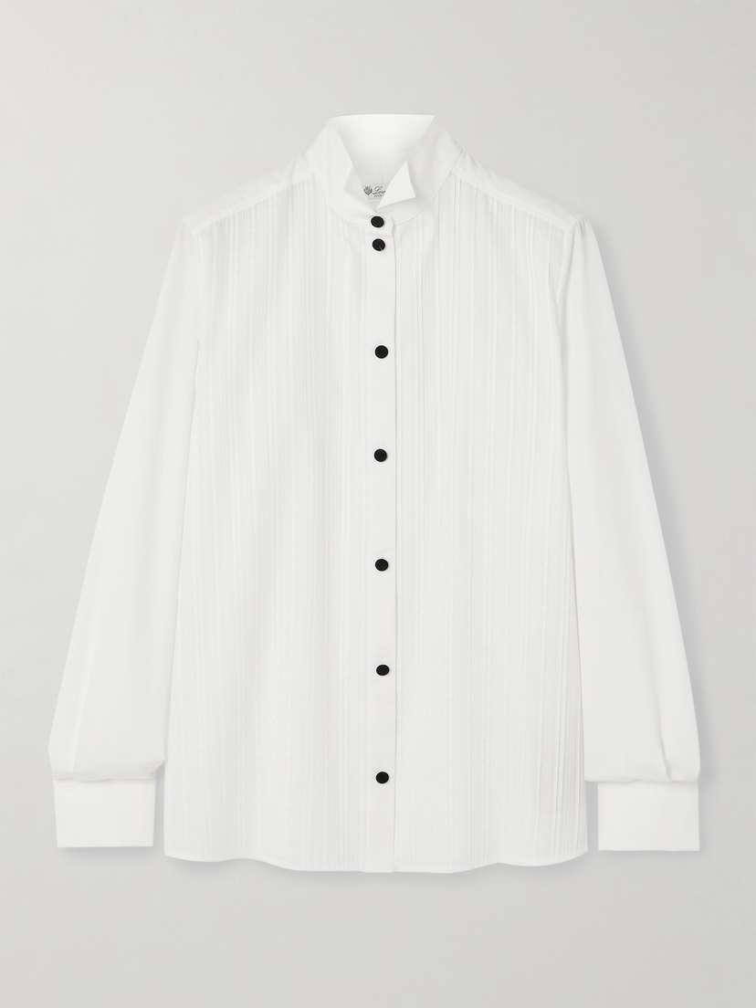 Loro Piana Hadiya Pleated Cotton-poplin Shirt
