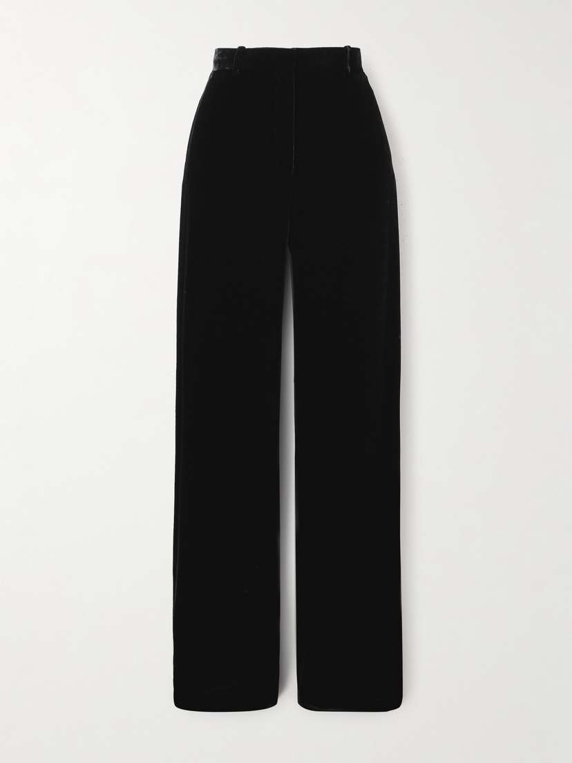 Loro Piana Goldie Velvet Wide-leg Pants