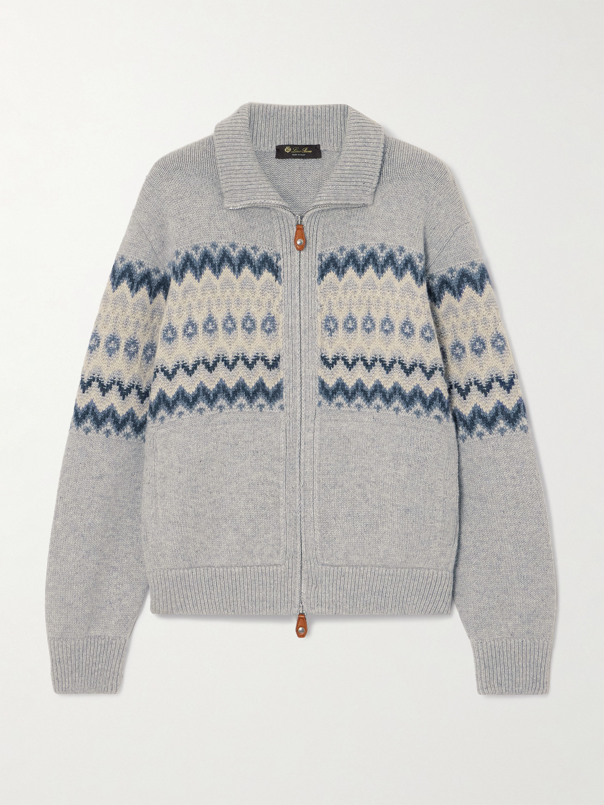 Loro Piana - Fair Isle Cashmere Cardigan - Blue