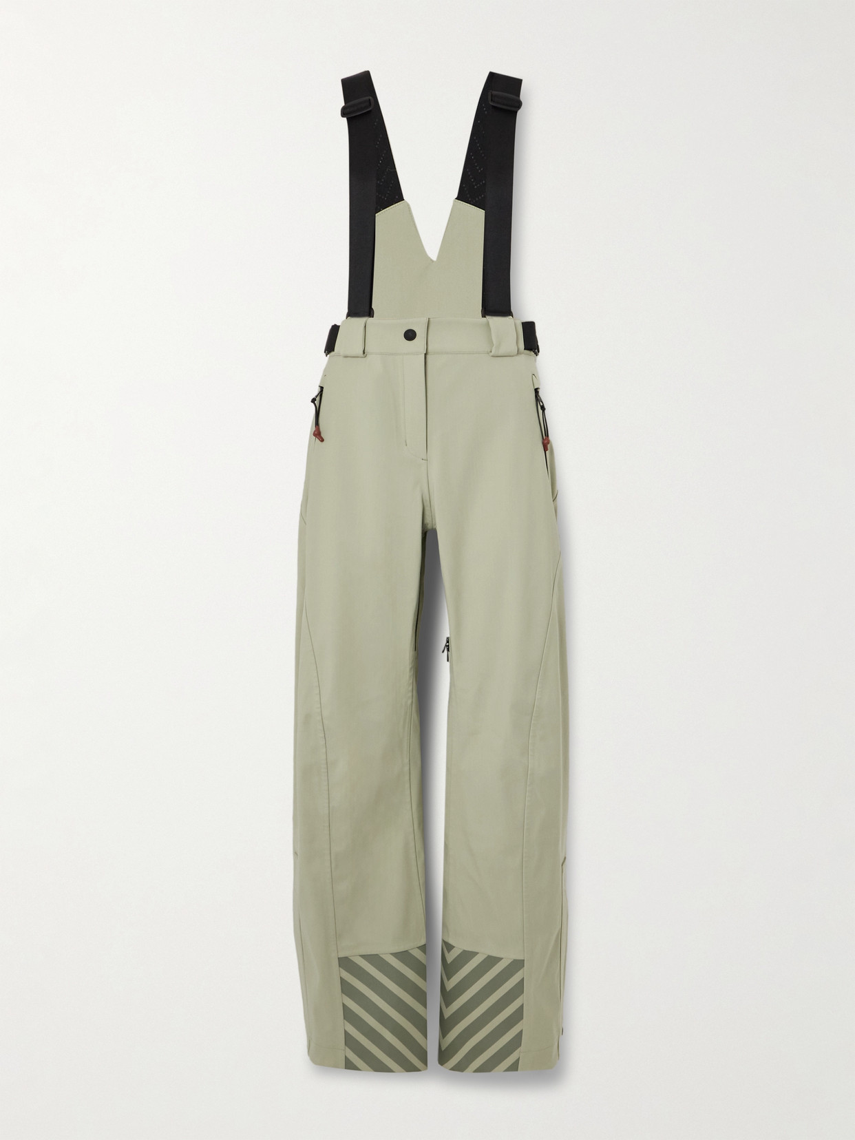 Loro Piana Bia Grosgrain-trimmed Wool-blend Salopettes In Green