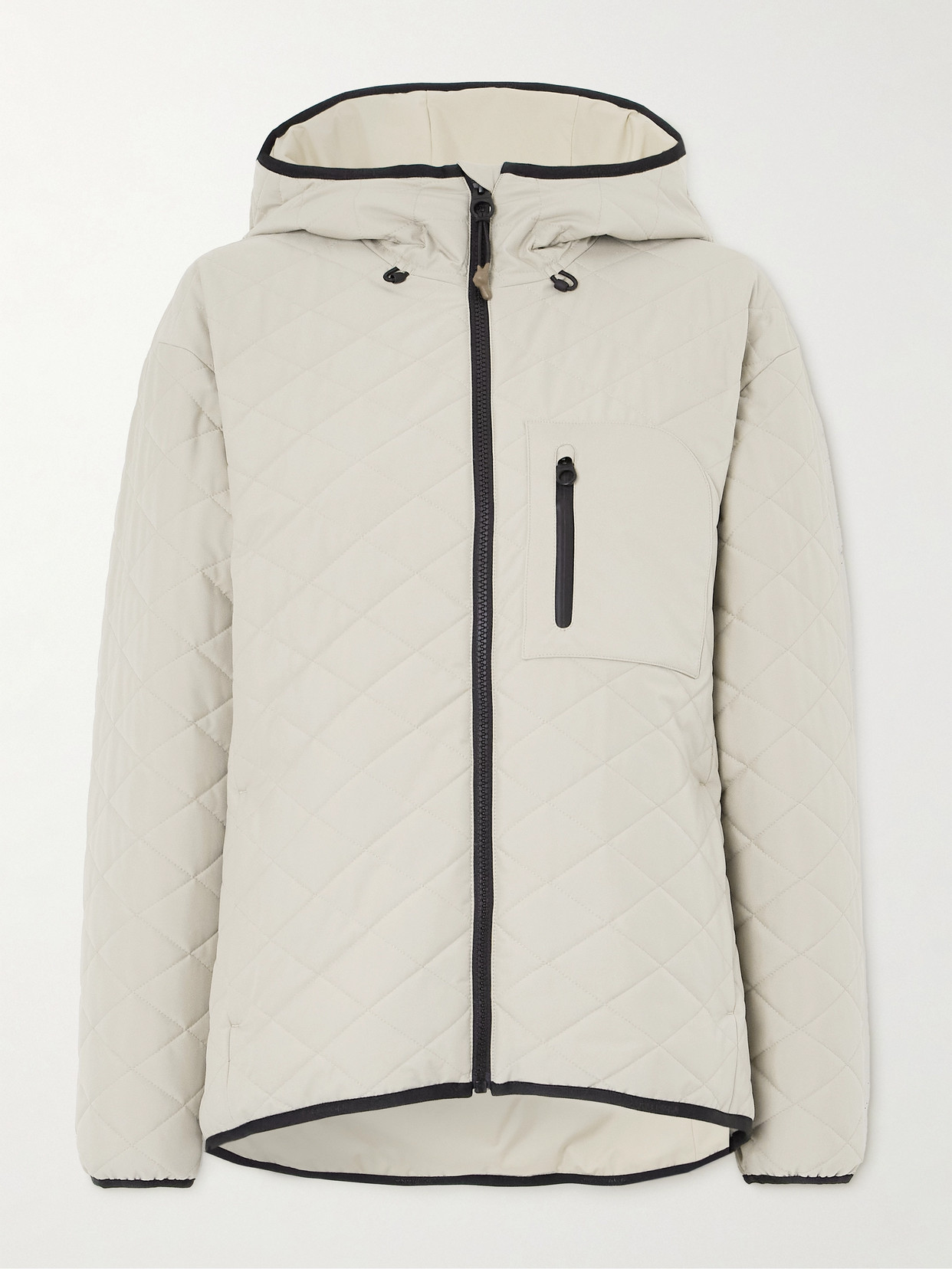 Loro Piana Denali Hooded Quilted Padded Shell Jacket In Neutrals
