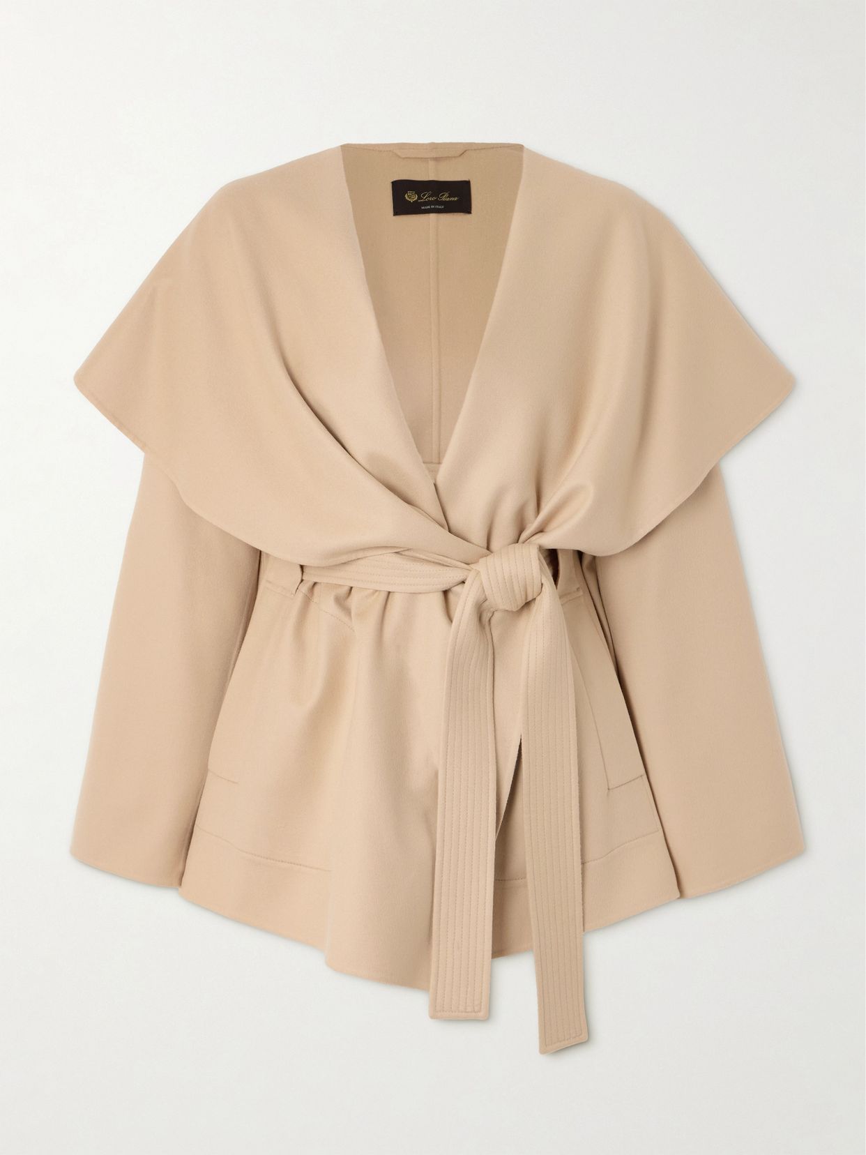 Belted cashmere cardigan