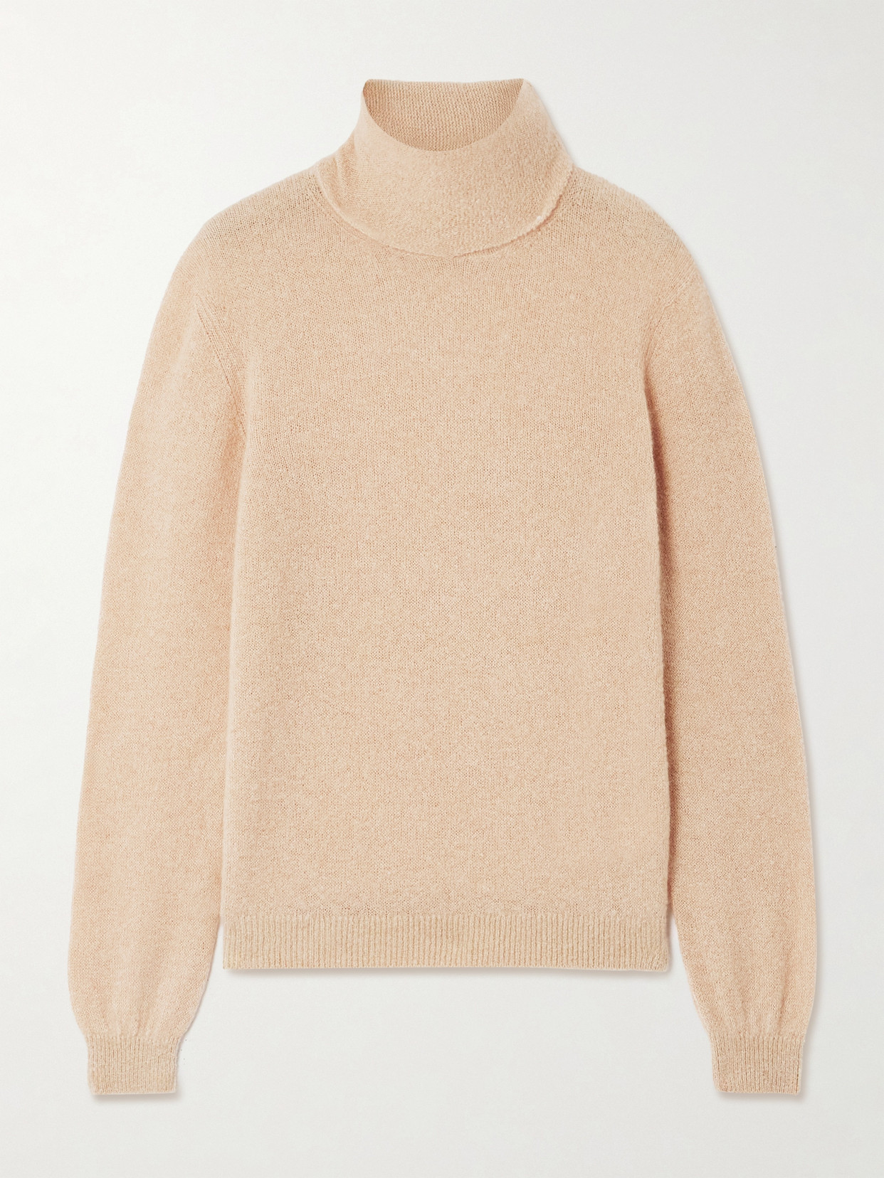 Loro Piana Cashmere And Silk-blend Bouclé Turtleneck Sweater In Neutrals