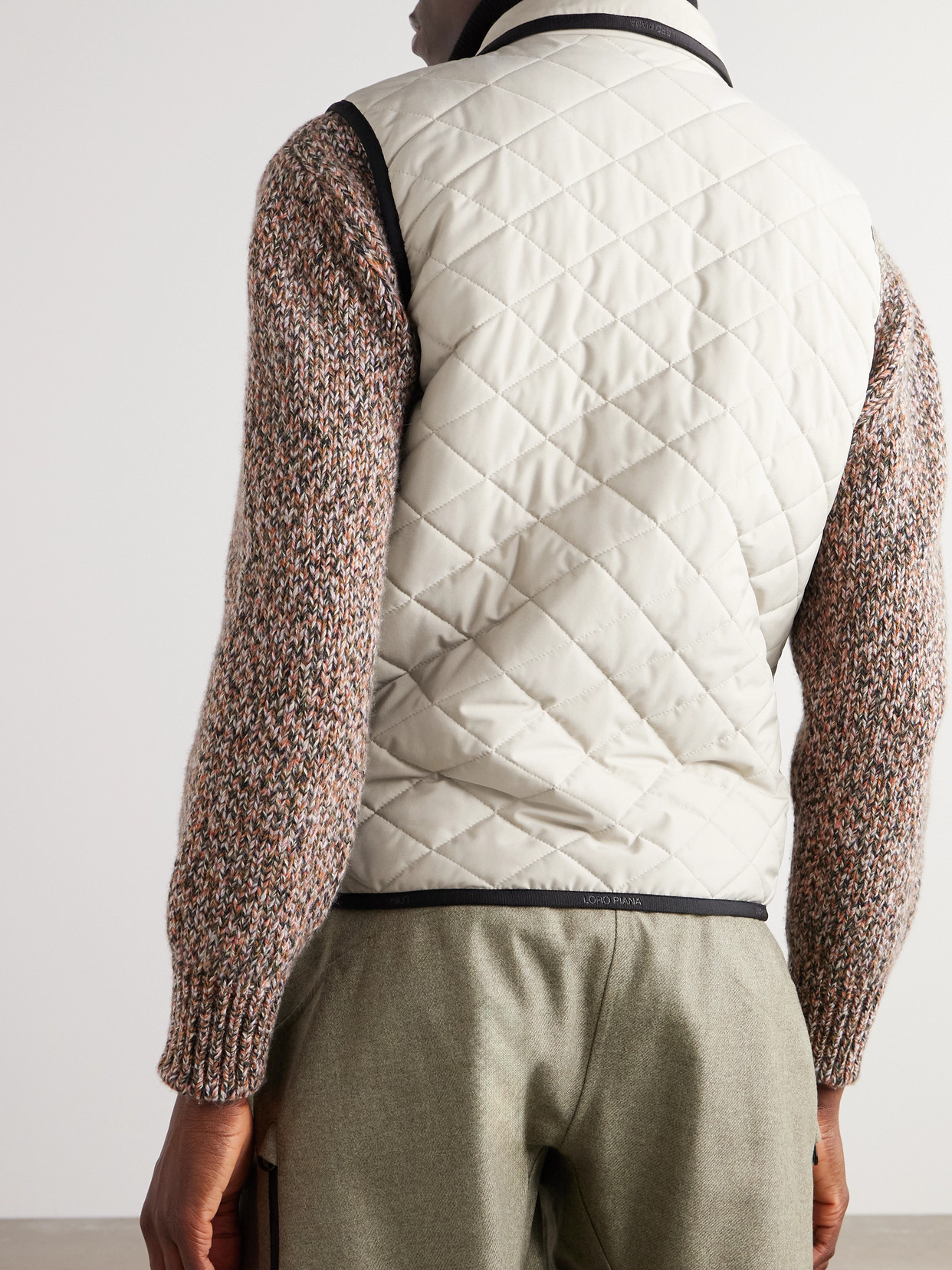 Loro Piana Rocky Quilted Padded Shell Vest In Neutrals