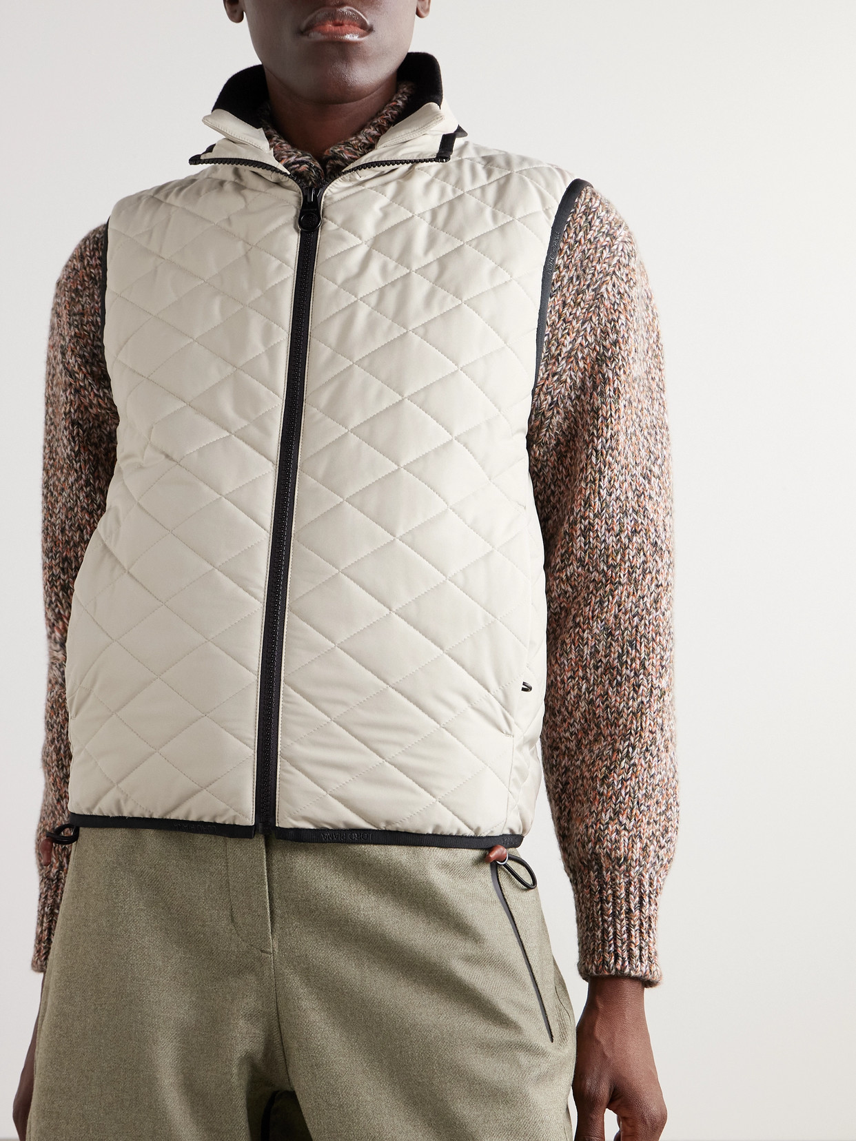 Loro Piana Rocky Quilted Padded Shell Vest In Neutrals