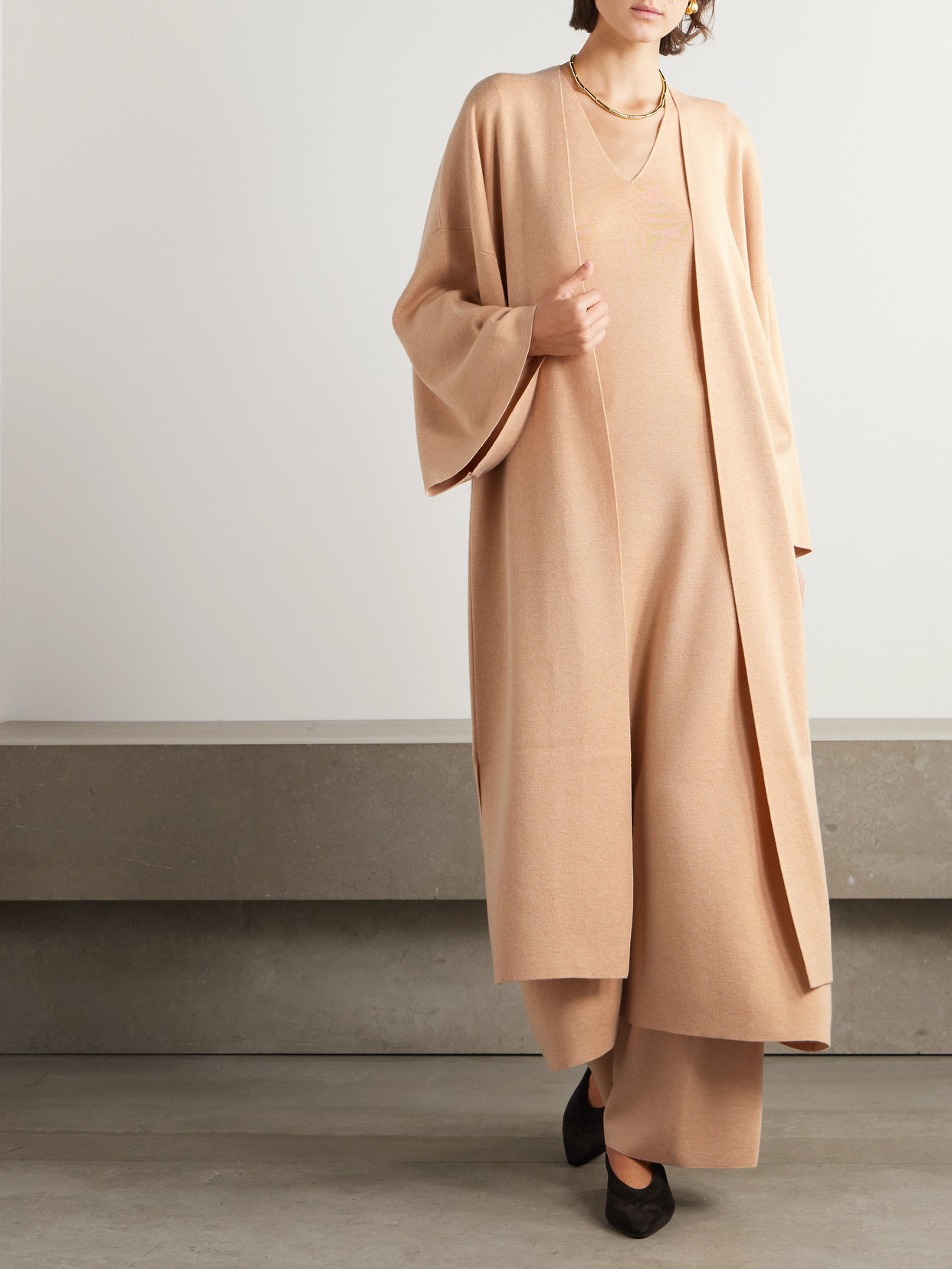Loro Piana Cashmere And Silk-blend Wide-leg Pants In Neutrals