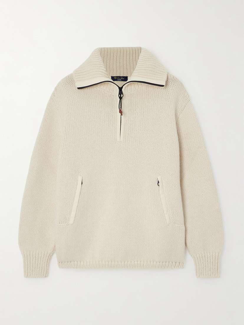 Loro Piana Alpe Di Mera Shell-trimmed Cashmere Sweater