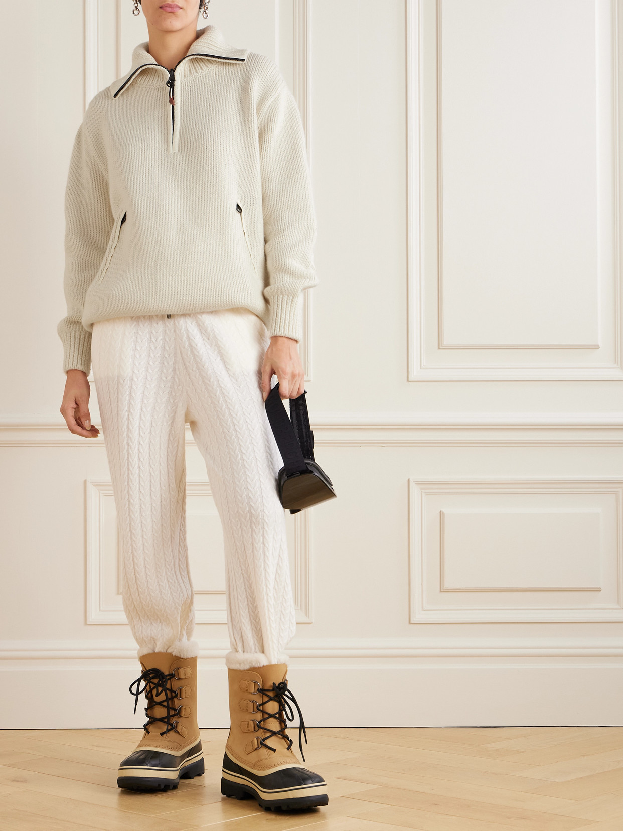 Alpe Di Mera Shell-Trimmed Cashmere Sweater