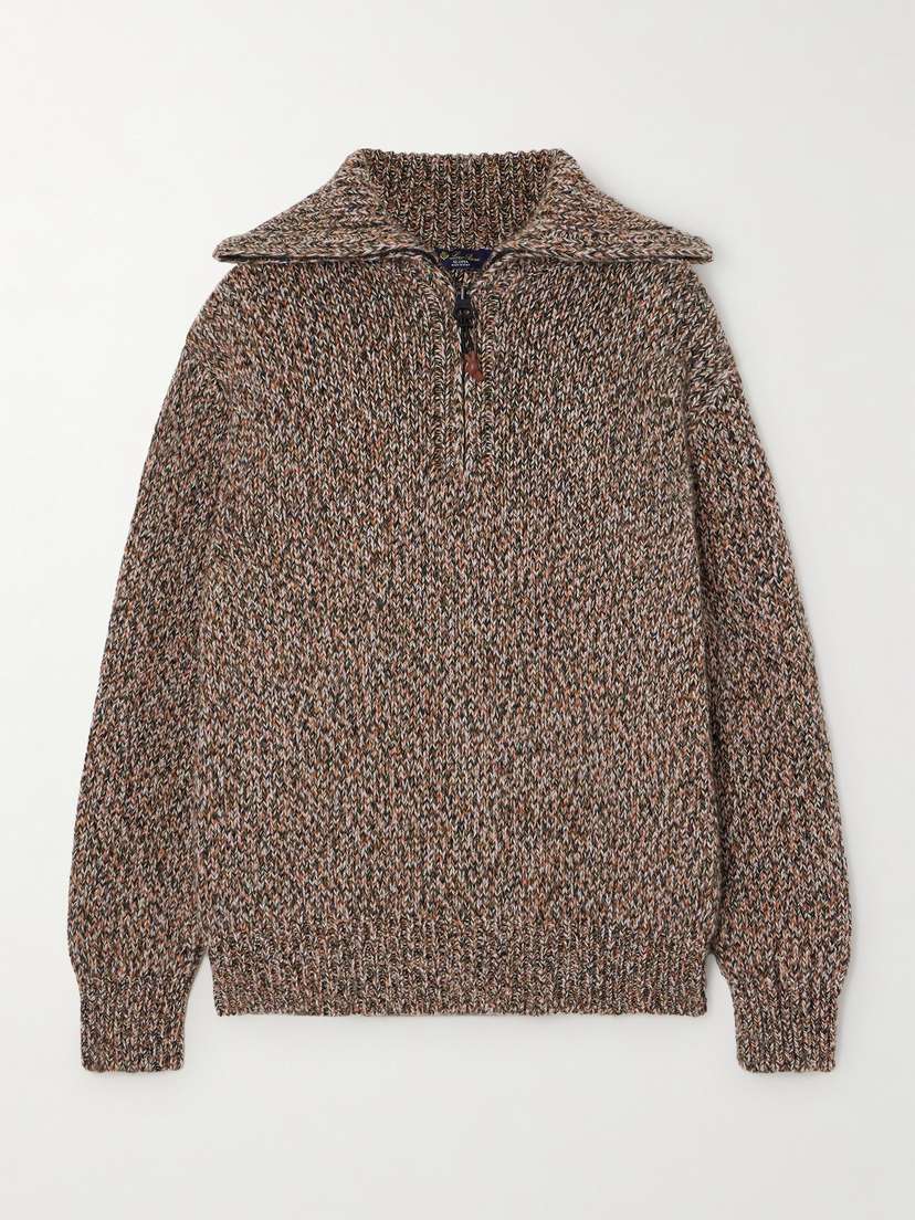 Loro Piana Alpe Granus Cashmere Half-zip Sweater