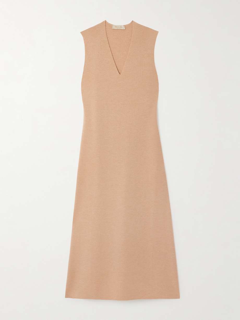 cashmere and silk-blend maxi dress