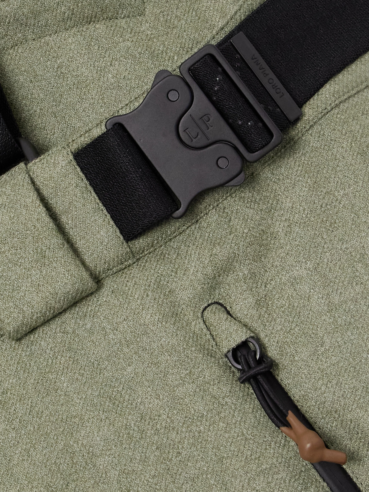 Loro Piana Grosgrain-trimmed Wool And Cashmere-blend Salopettes In Green
