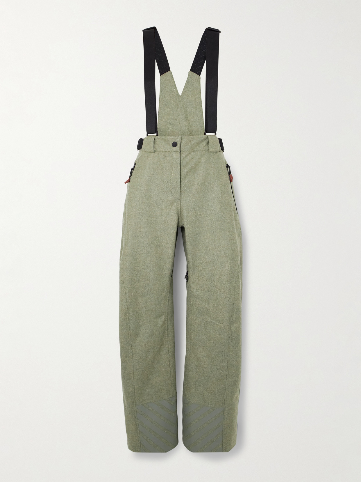 Loro Piana Grosgrain-trimmed Wool And Cashmere-blend Salopettes In Green