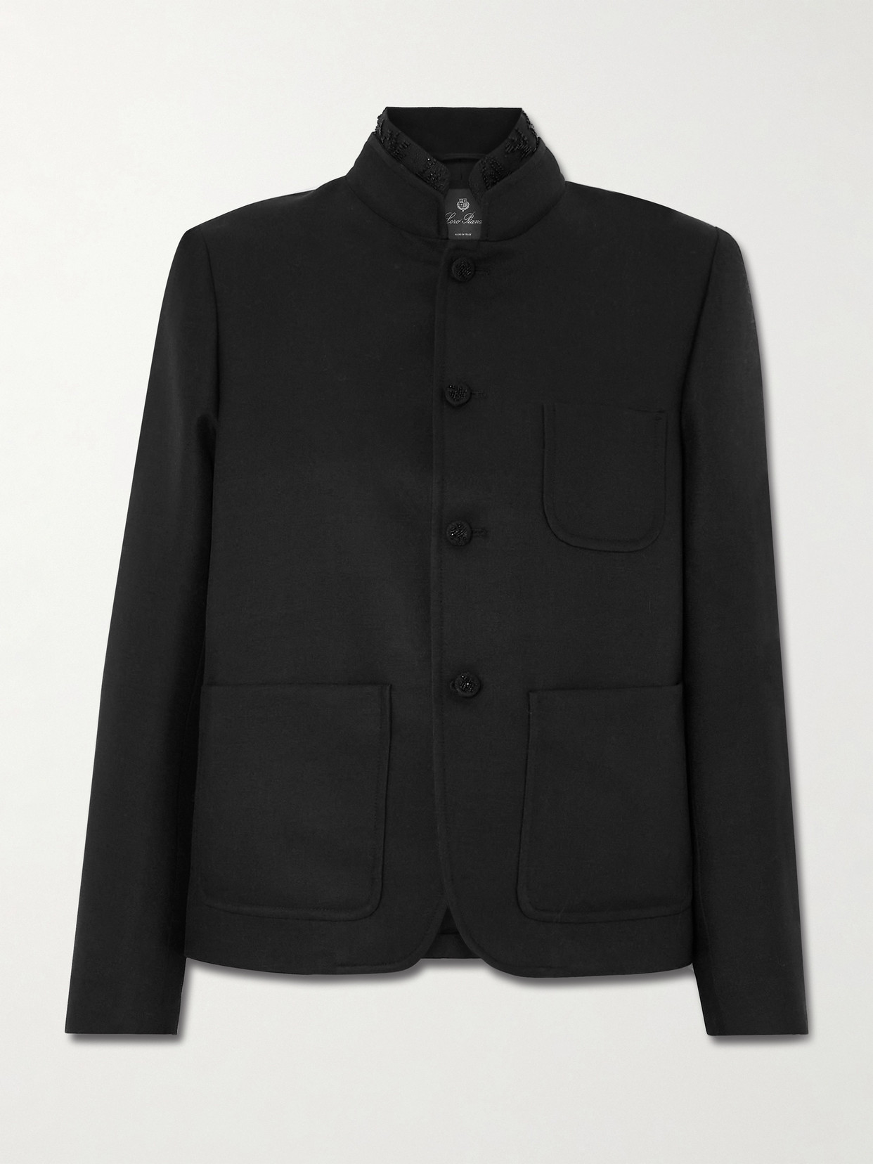 Loro Piana - Spagna Bead-embellished Wool And Silk-blend Jacket - Black
