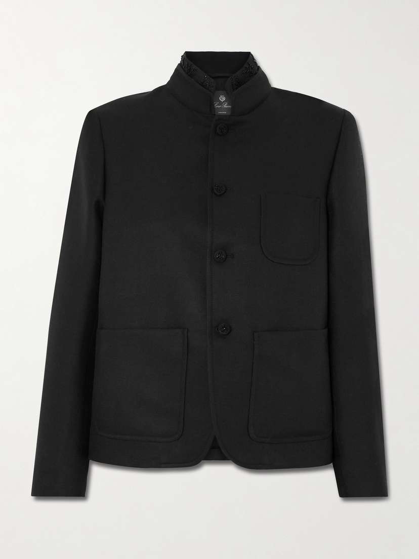 Loro Piana Spagna Bead-embellished Wool And Silk-blend Jacket
