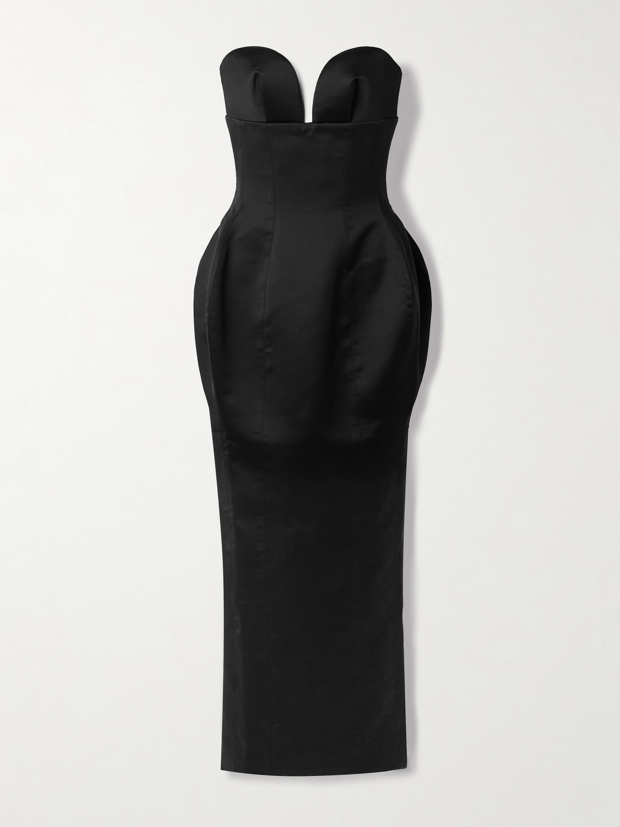 Monot Strapless Duchesse-satin Gown In Black