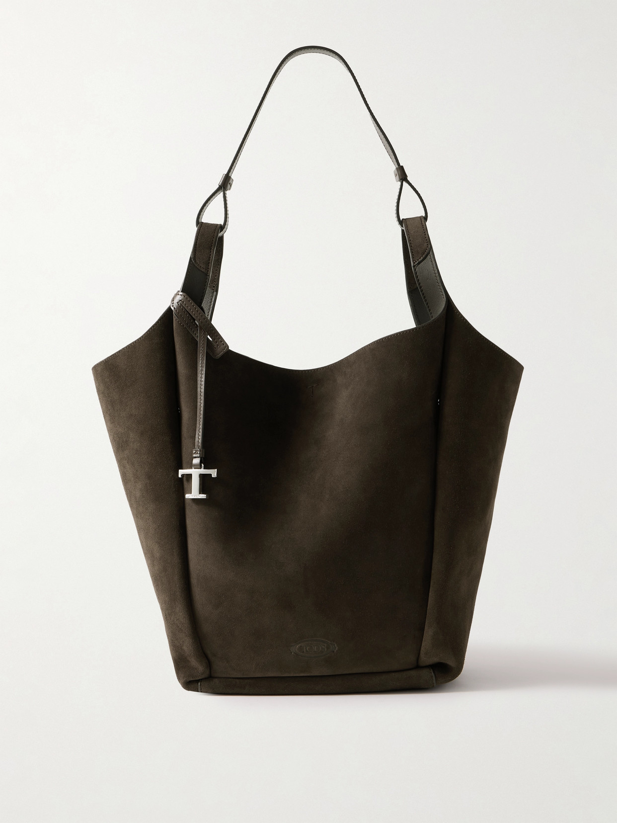 Tod's - Api Suede Tote - Brown