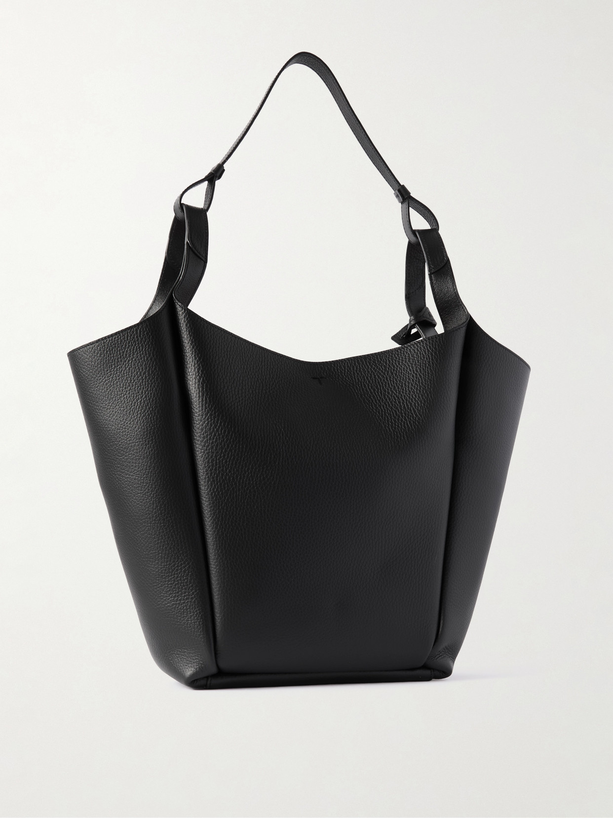 Tod's Api Textured-leather Tote In Black