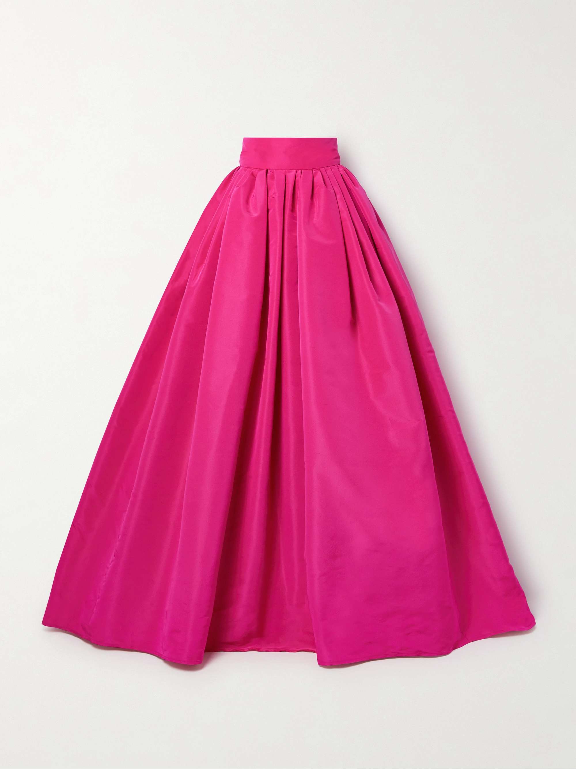 CAROLINA HERRERA Pleated silk-faille maxi skirt | NET-A-PORTER