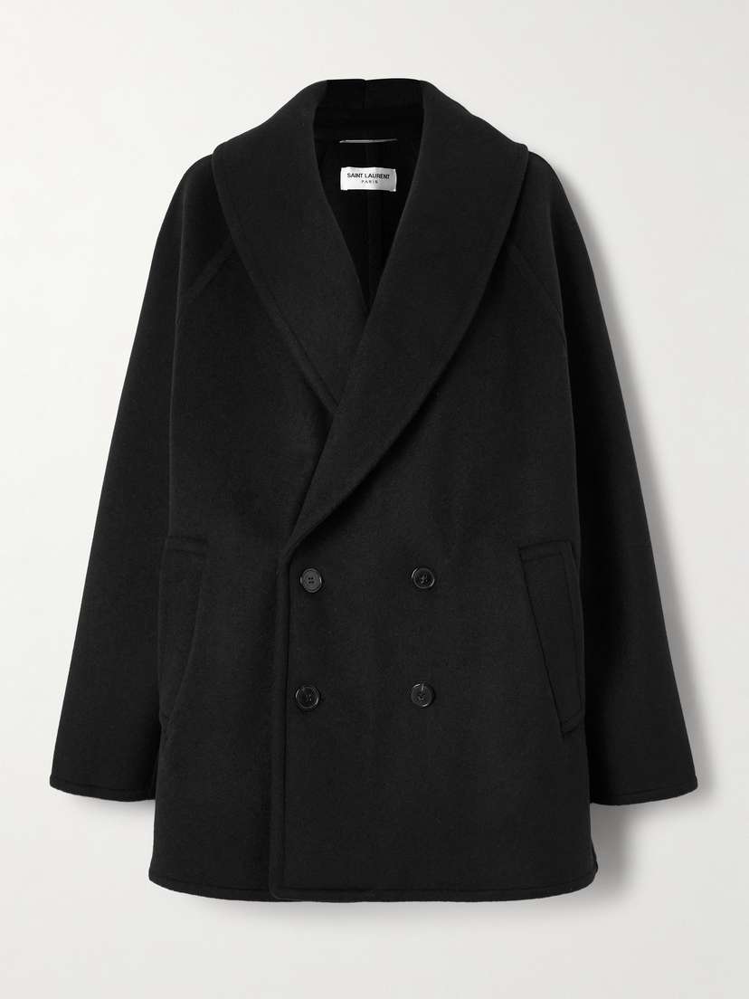 Saint Laurent Double-breasted Wool And Cashmere-blend Coat