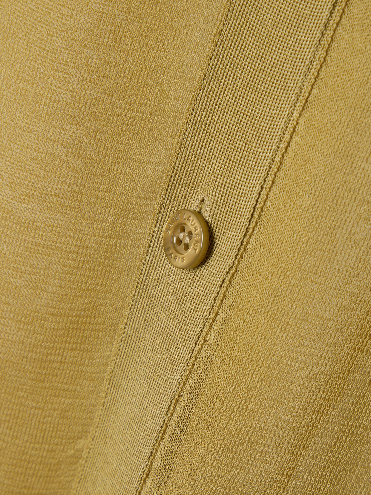 Saint Laurent Sheer Silk Cardigan In Neutrals