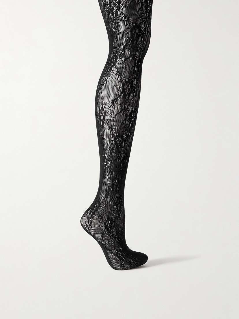 Saint Laurent tretch-lace Tights