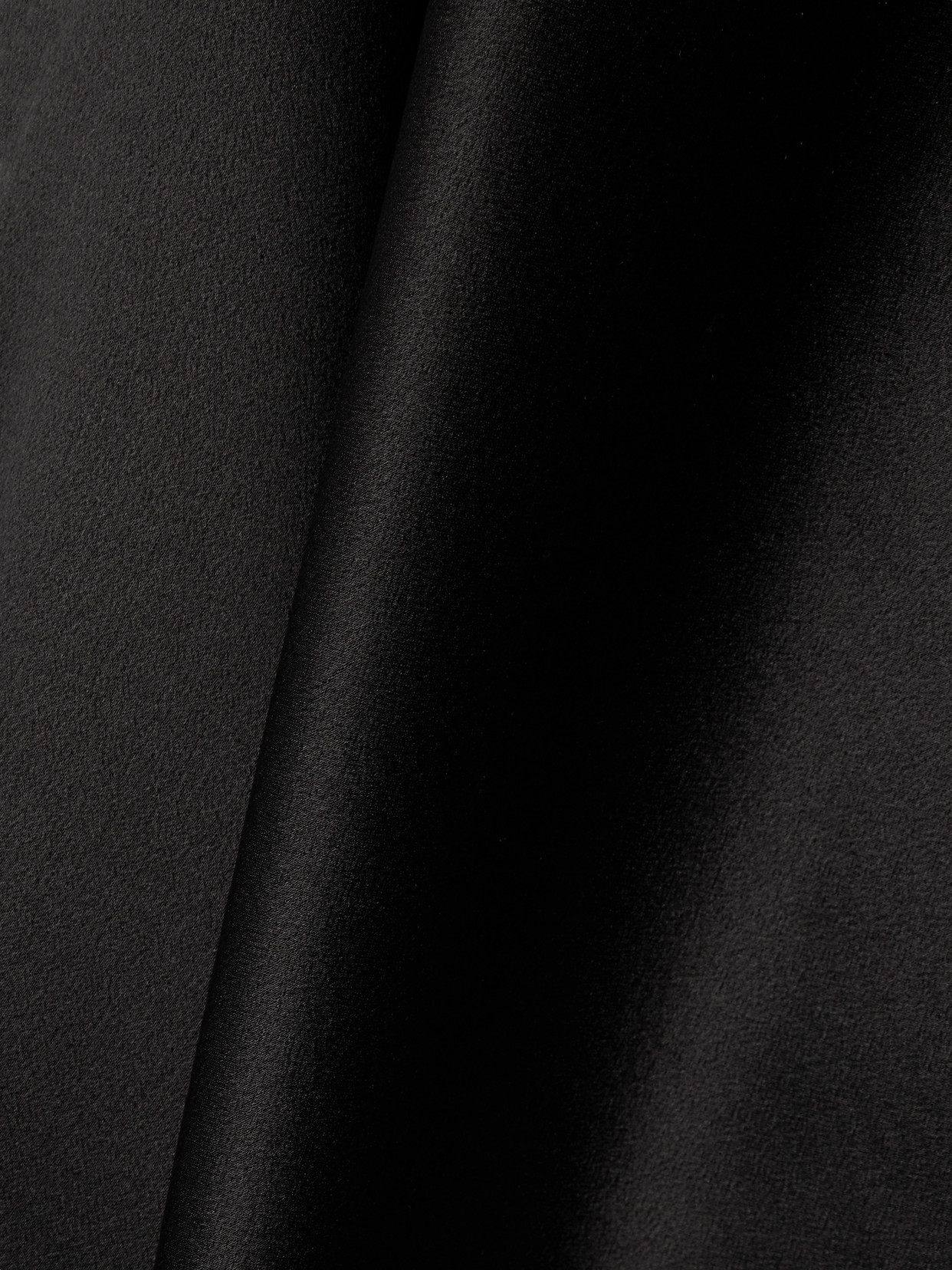 Saint Laurent Silk-satin Gown In Black