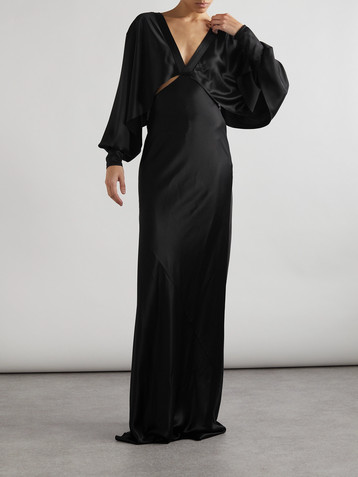 Saint Laurent Silk-satin gown