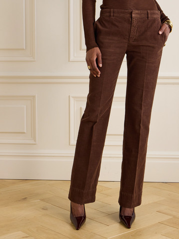 Saint Laurent Cotton-corduroy bootcut pants