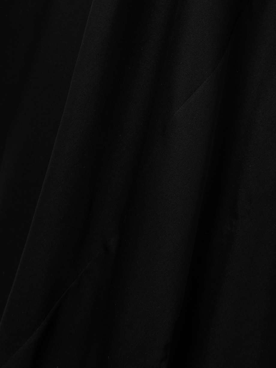 lace-trimmed silk-charmeuse halterneck gown