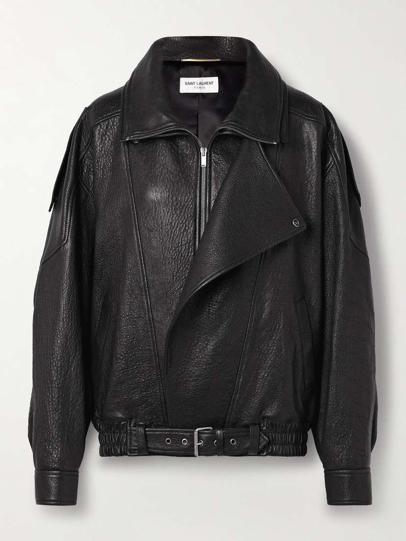 Saint Laurent Oversized Textured-leather Jacket