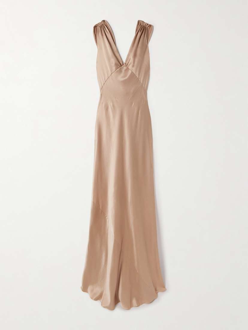 Saint Laurent Silk-satin Gown