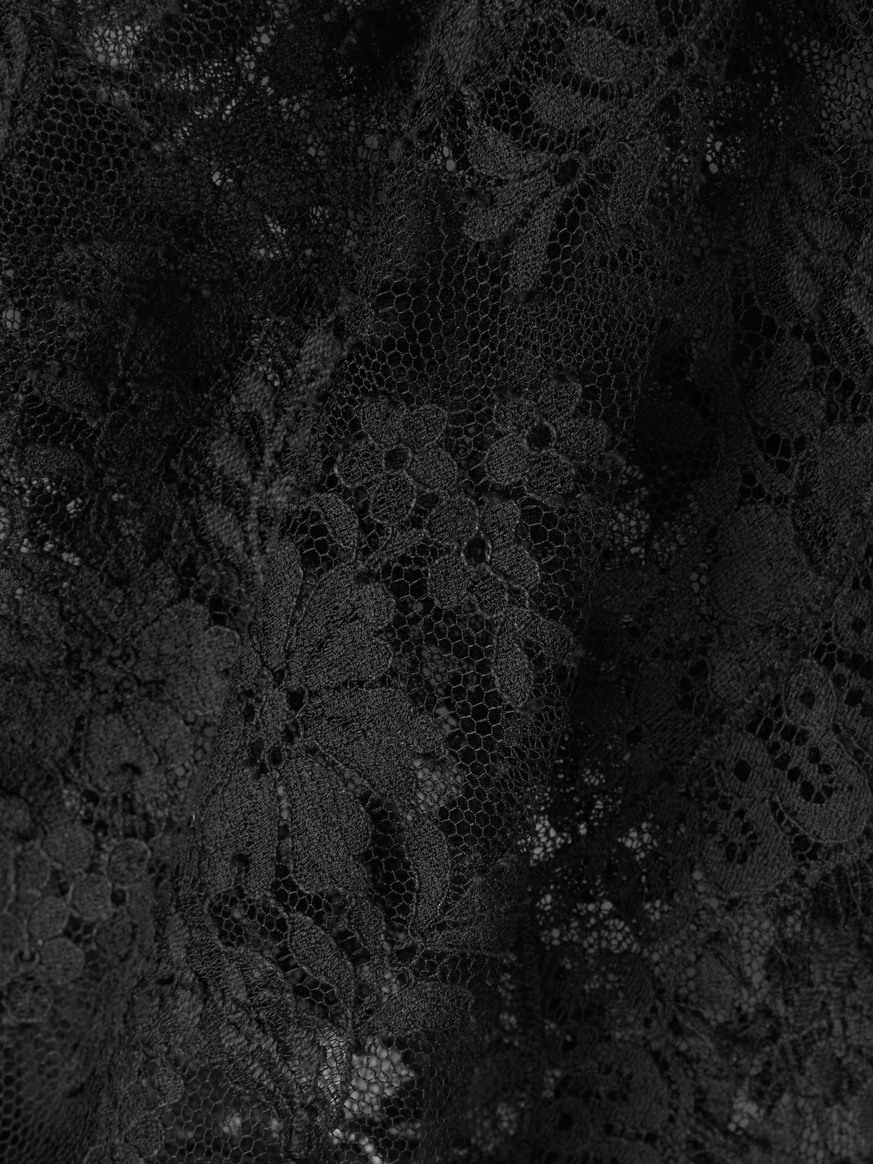 Saint Laurent Women Lace Wrap Pencil Skirt In Black