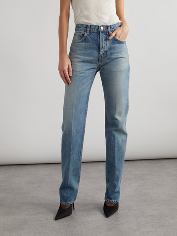 Saint Laurent Mid-rise straight-leg jeans
