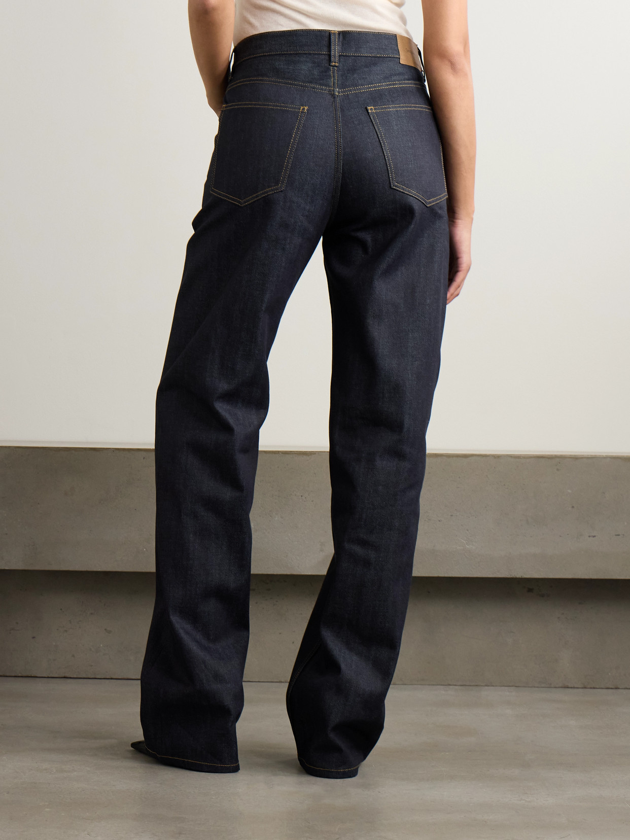 Saint Laurent High-rise Straight-leg Jeans In Blue