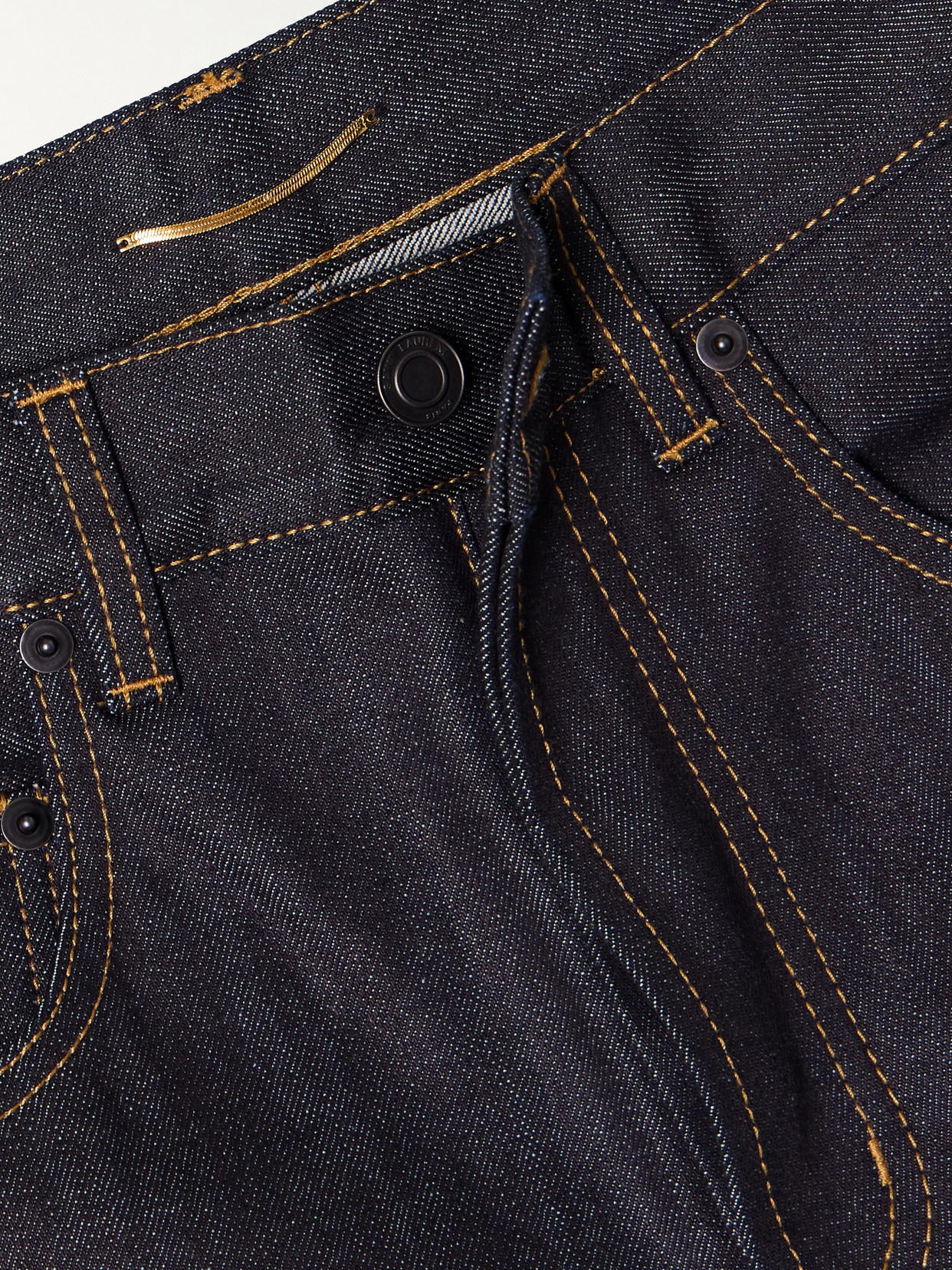 Saint Laurent High-rise Straight-leg Jeans In Blue