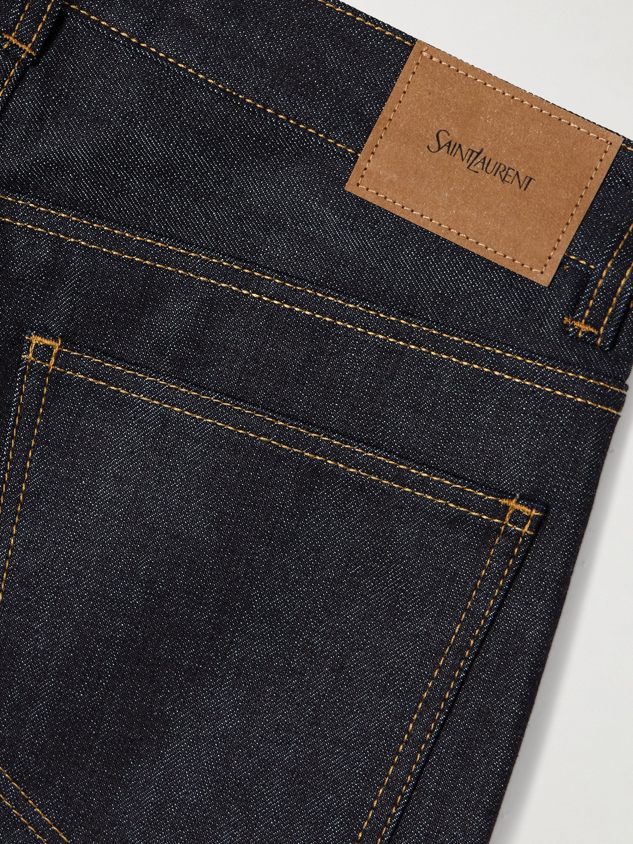 Saint Laurent High-rise Straight-leg Jeans In Blue