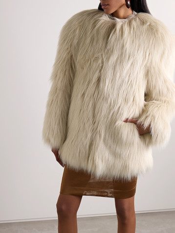 Saint Laurent Oversized faux fur coat