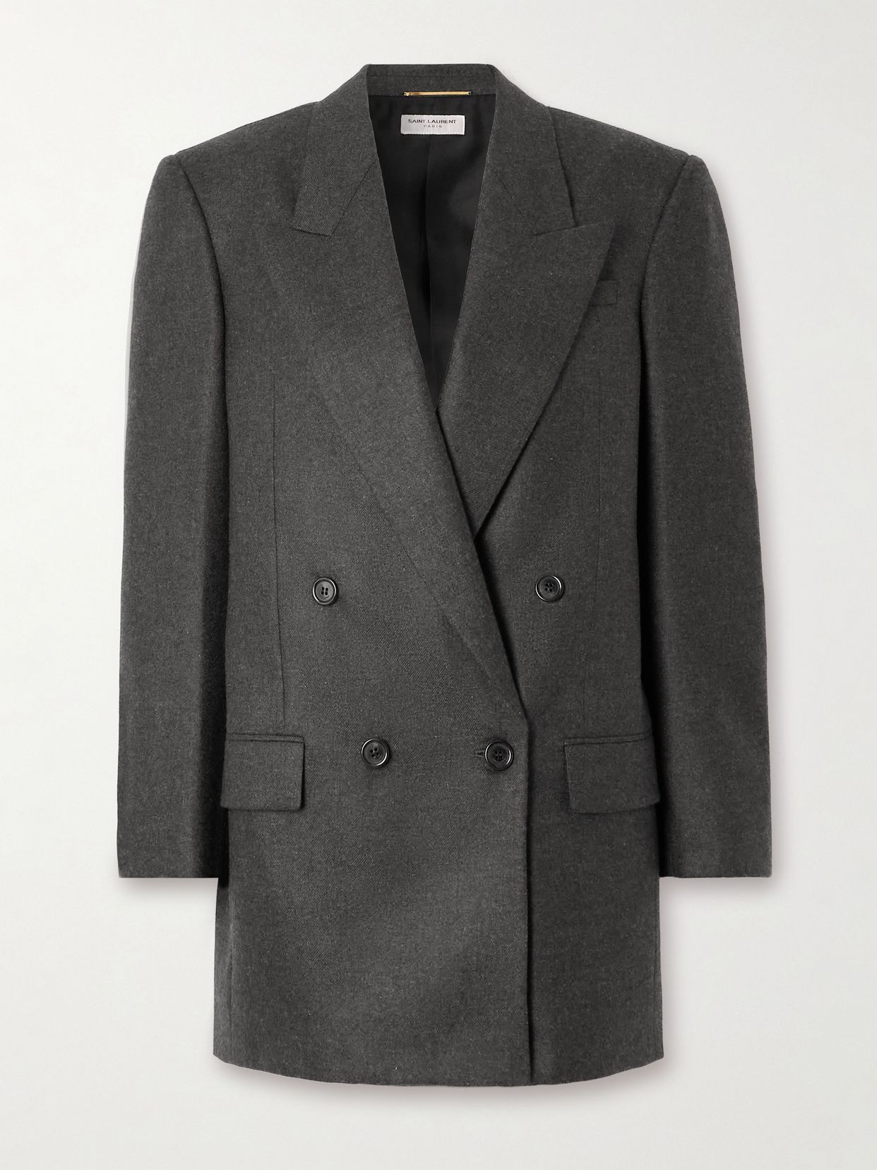 Double-breasted cashmere-twill blazer