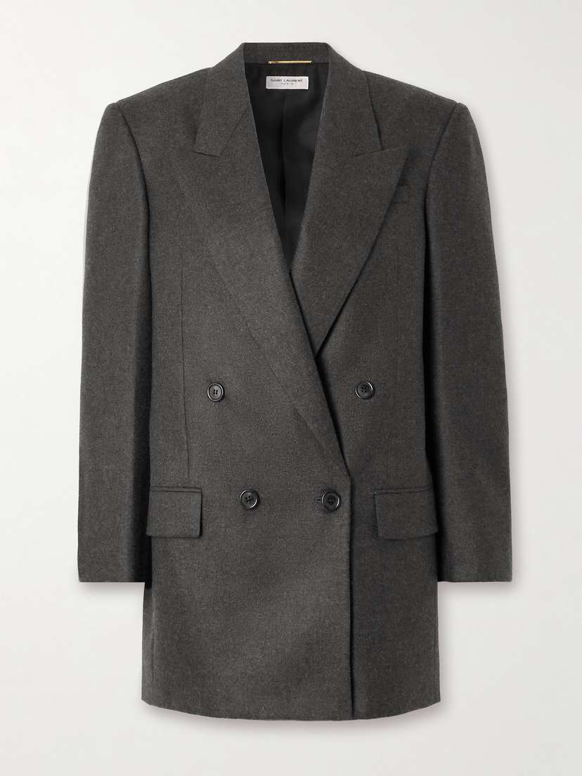 Saint Laurent Double-breasted Cashmere-twill Blazer