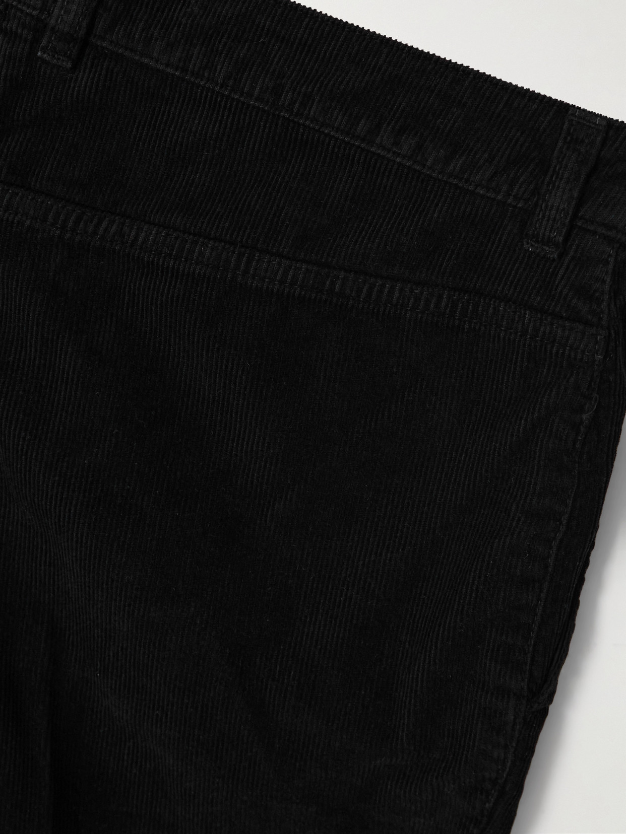 Saint Laurent Cotton-corduroy Bootcut Pants In Black