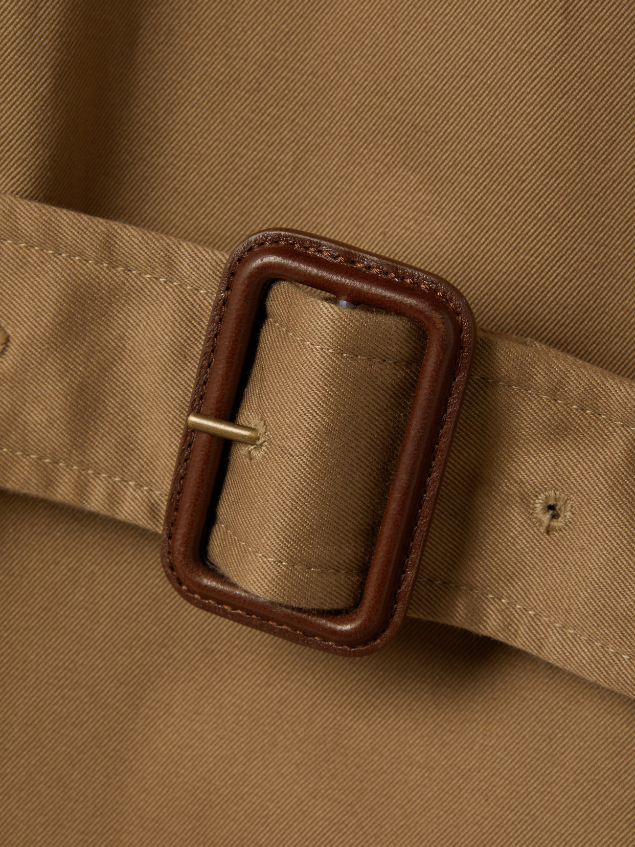 Saint Laurent Oversized Belted Cotton-twill Trench Coat In Neutrals
