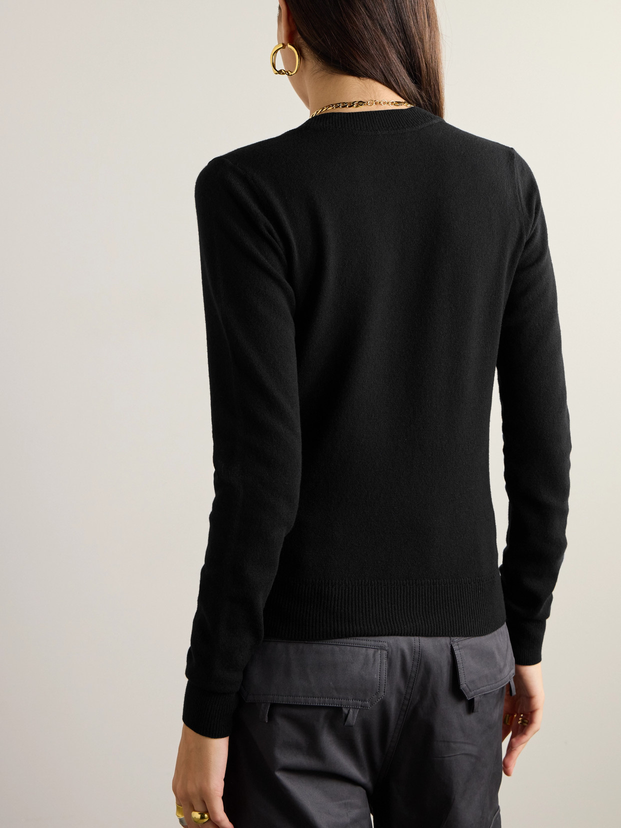 Saint Laurent Wool Sweater In Black