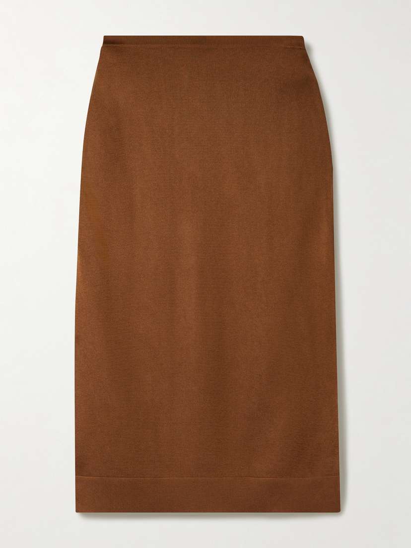 Saint Laurent Satin-jersey idi Skirt