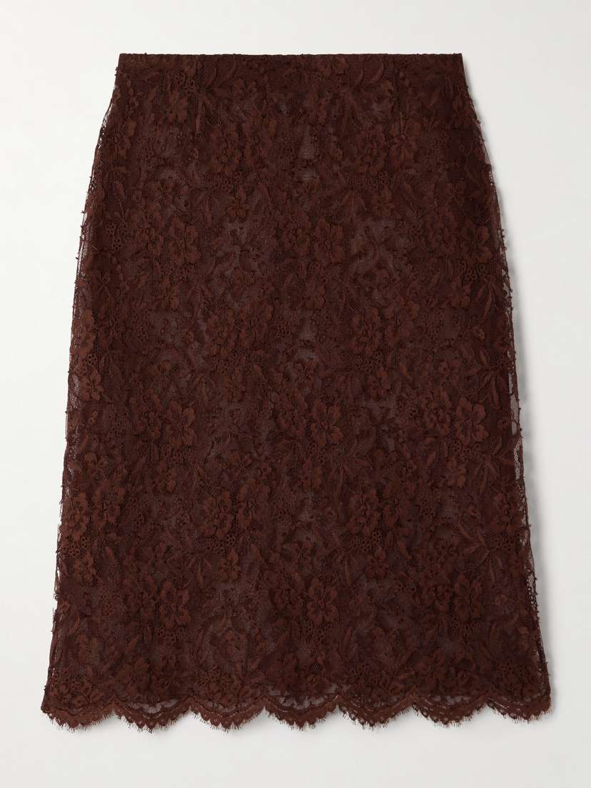 Saint Laurent Lace Midi Skirt