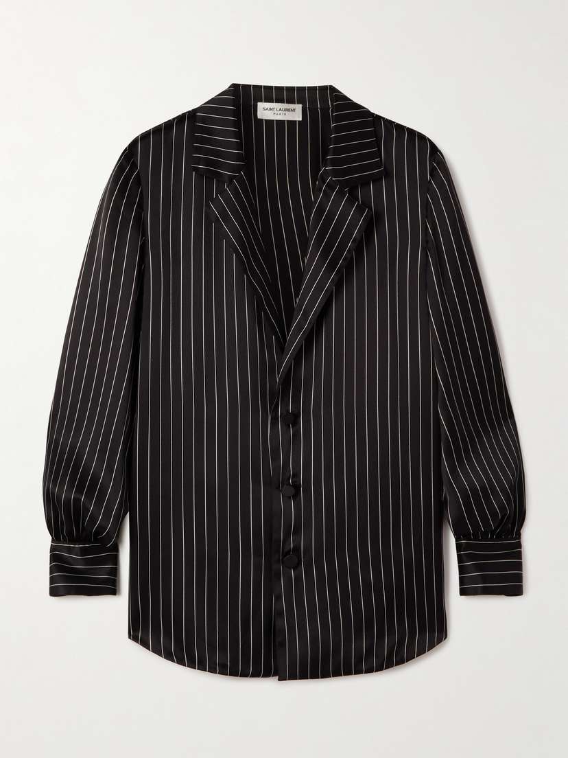 Saint Laurent Striped Silk-satin Shirt