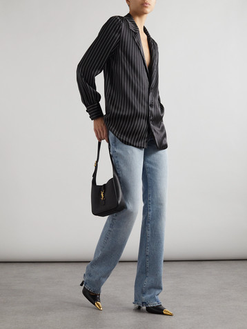 Saint Laurent Striped silk-satin shirt