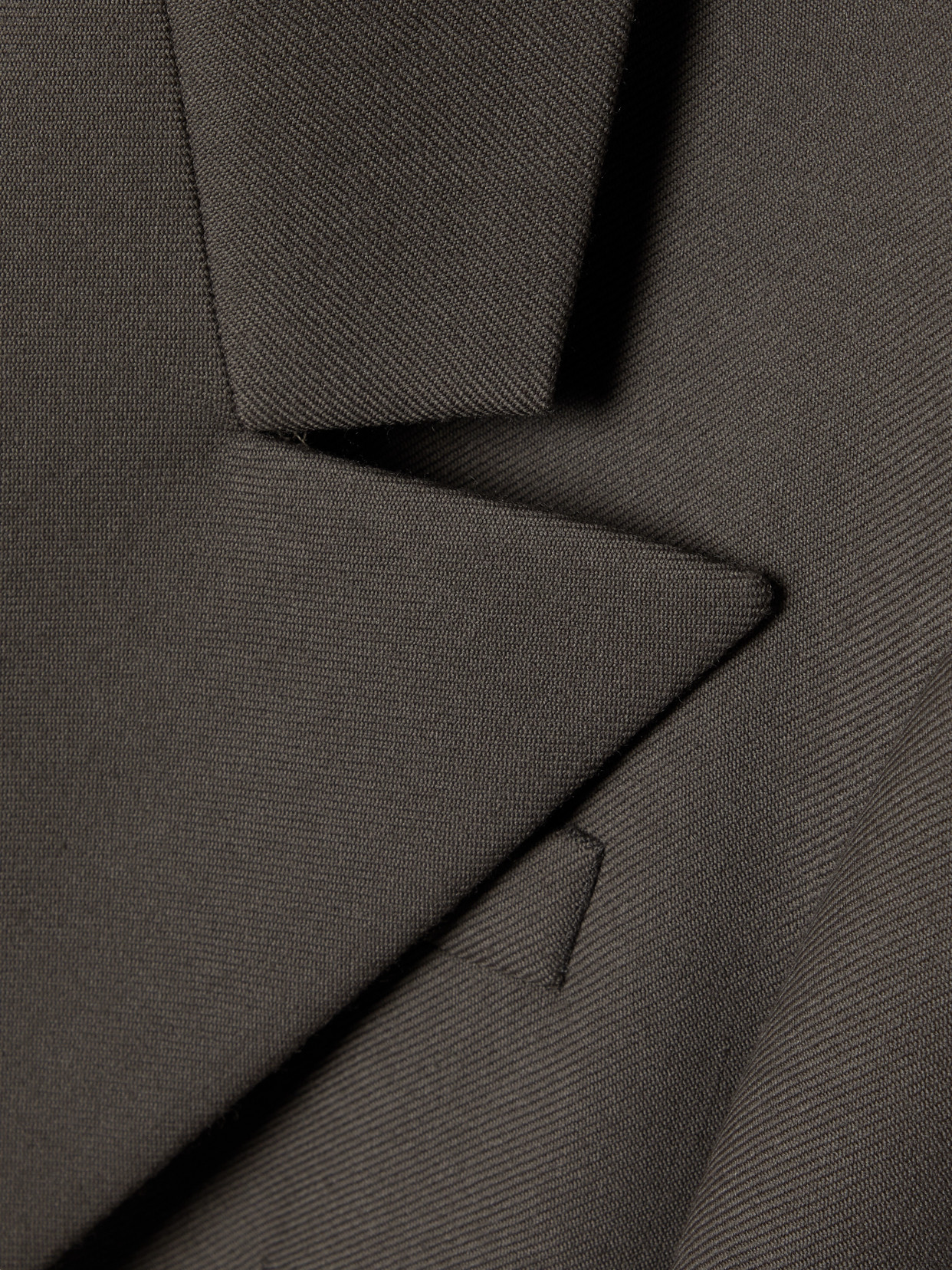 Saint Laurent Double-breasted Wool-gabardine Blazer In Brown