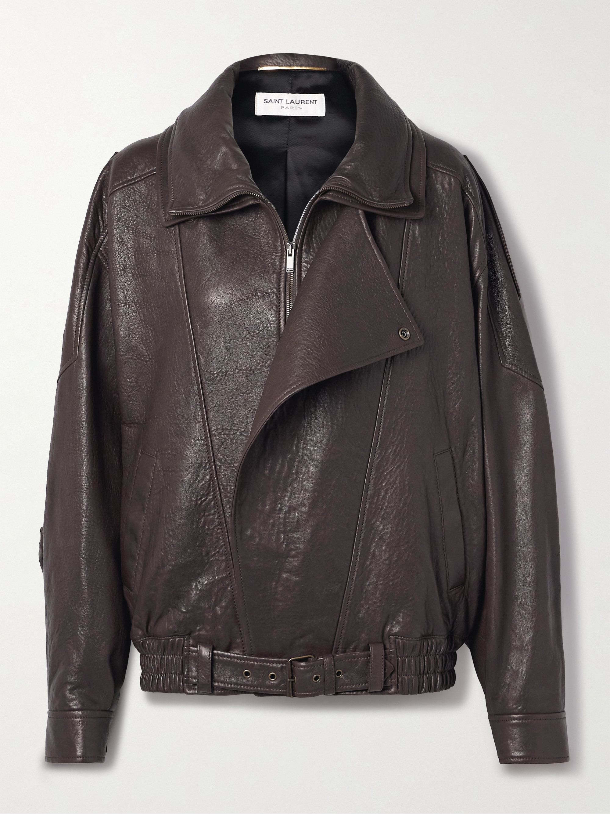 Saint Laurent - Oversized textured-leather jacket | Plush