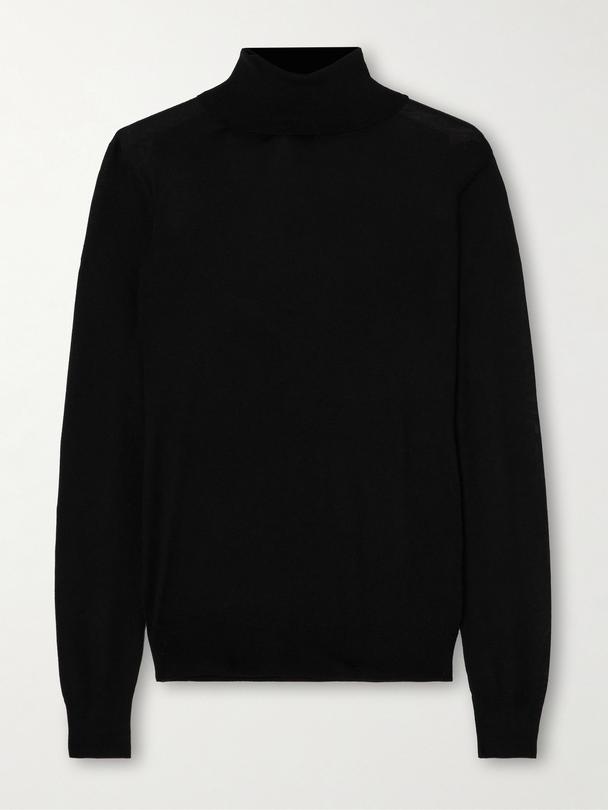 Saint Laurent Wool Turtleneck Sweater In Black