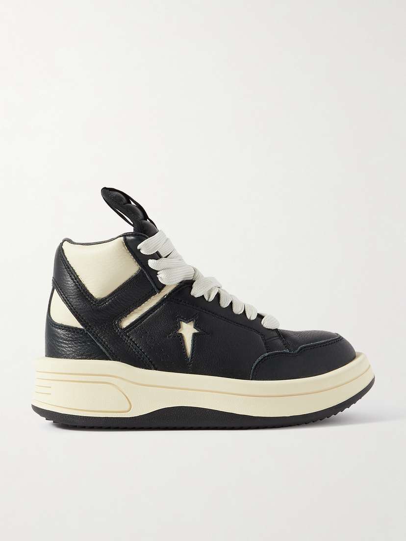 Rick Owens + Converse Turbowpn Leather High-top Sneakers - US 12